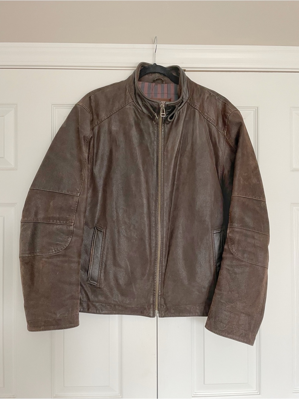 Danier Brown Leather motorcycle style Jacket